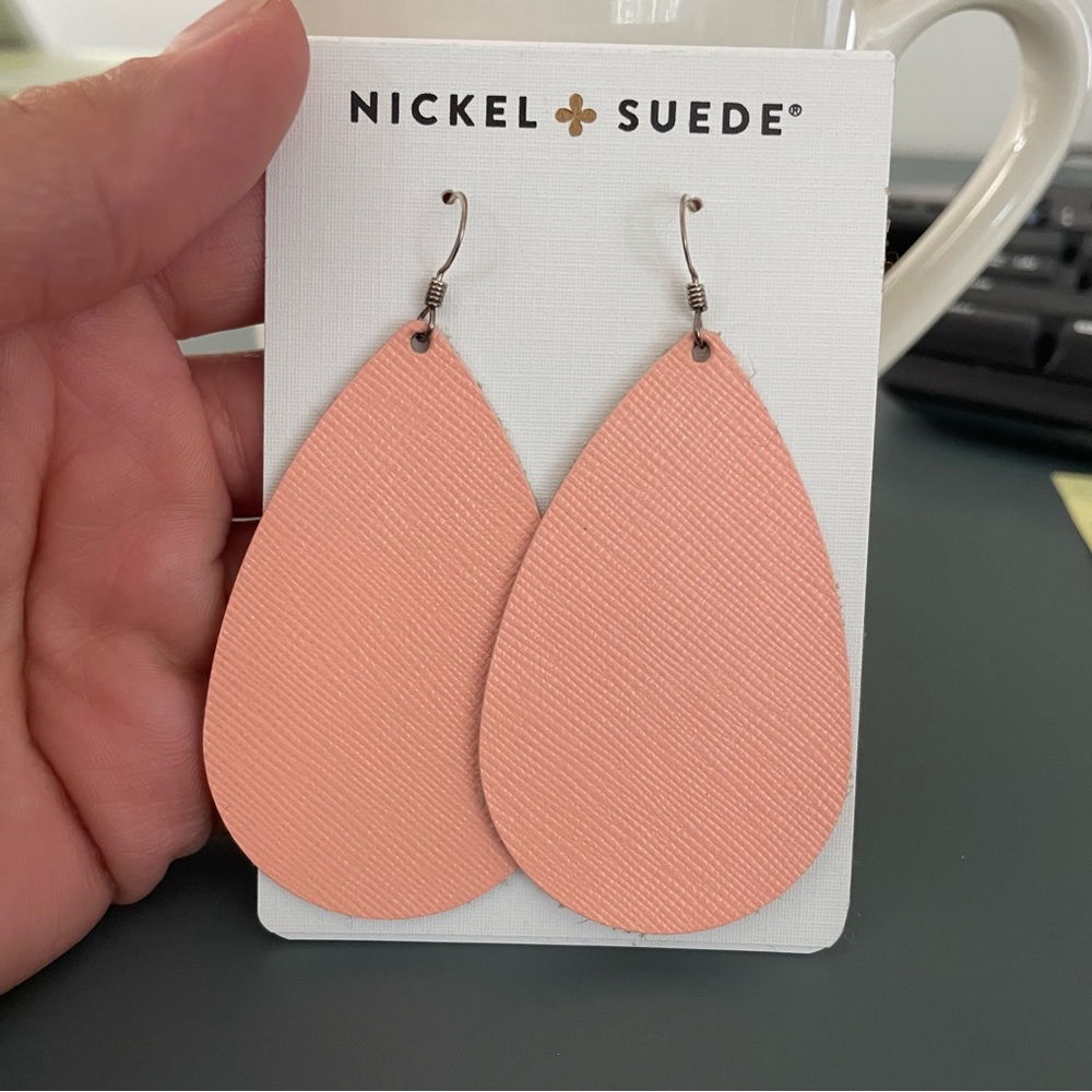 Nickel & Suede Leather Earrings